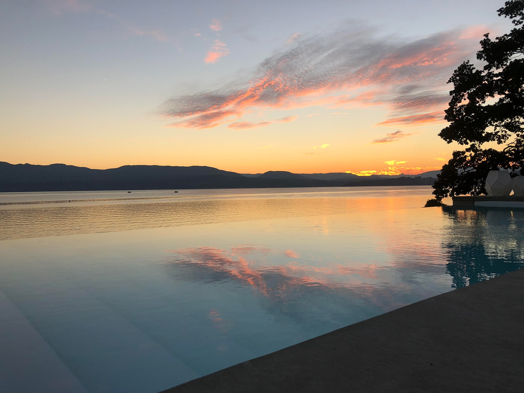 Pool Sunset Sky CA Pools