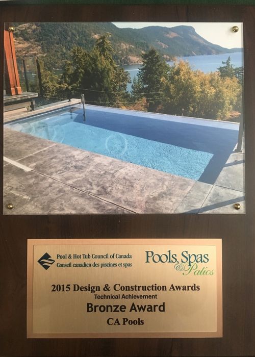 2015 Pool & Hot Tub council of Canada Design & Construction Awards (Technical Achievement) Bronze Award